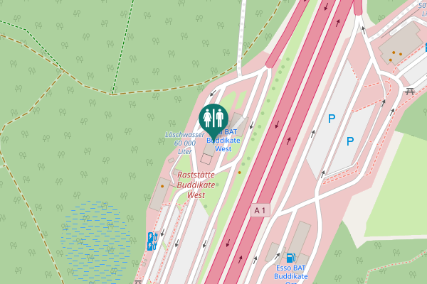 Map showing location of A 1 Toilet