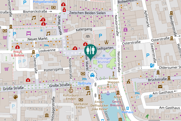 Map showing location of Tourismuscenter