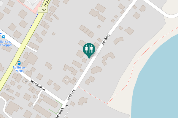 Map showing location of Seeblick Toilet