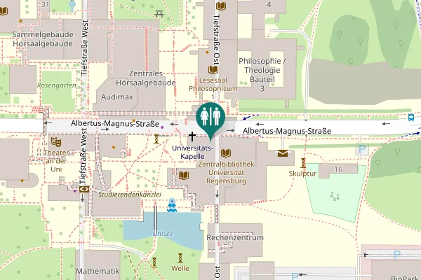 Map showing location of Universitätsstraße 31 Toilet