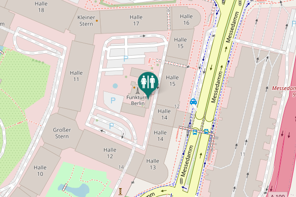 Map showing location of Messedamm 12 Toilet