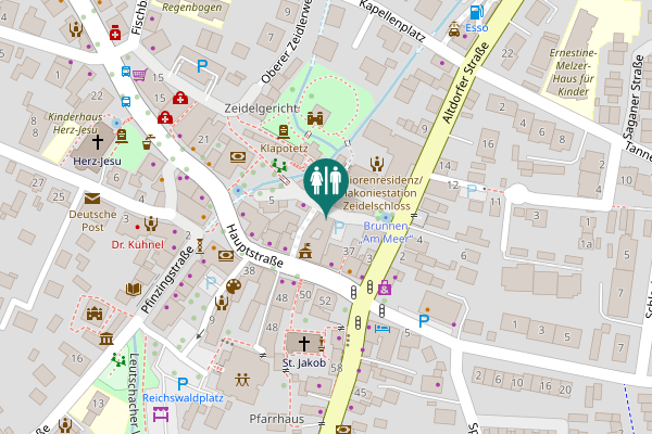 Map showing location of Hauptstraße 33 Toilet