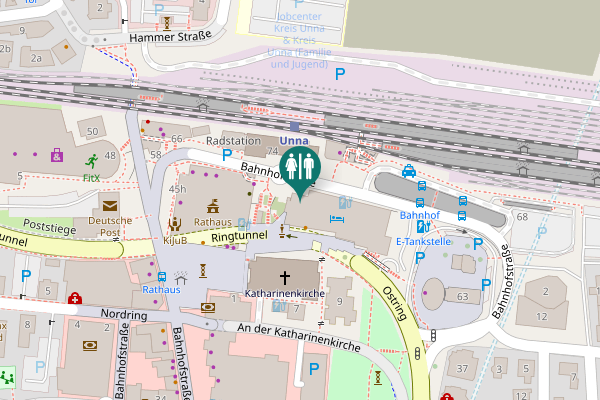 Map showing location of Hotel Katharinenhof