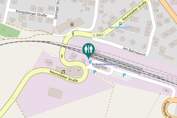 Map showing location of Naunstädter Straße 21 Toilet