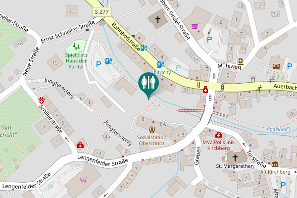 Map showing location of Bahnhofstraße 5 Toilet