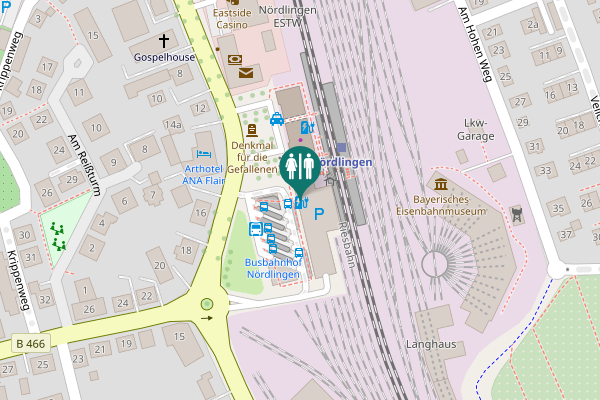 Map showing location of Bürgermeister-Reiger-Straße 3 Toilet