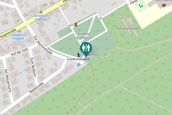 Map showing location of Zur Martinshütte Toilet