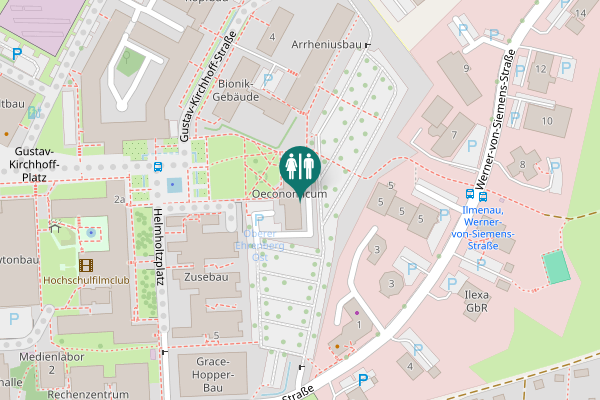 Map showing location of Helmholtzplatz 3 Toilet