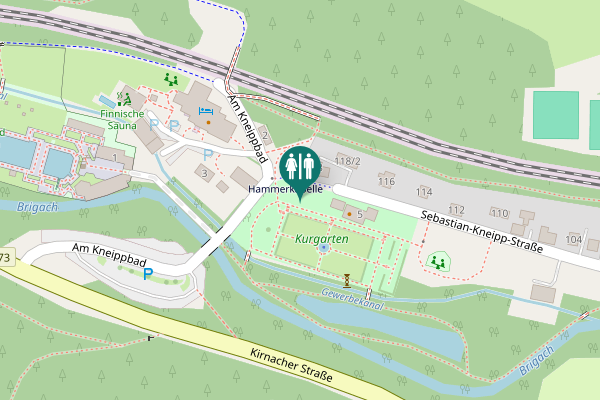 Map showing location of Sebastian-Kneipp-Straße 118 Toilet