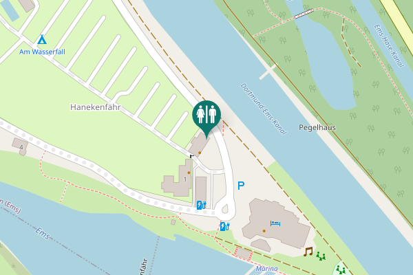 Map showing location of Zum Emswehr Toilet