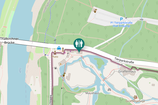 Map showing location of Tierparkstraße 30 Toilet