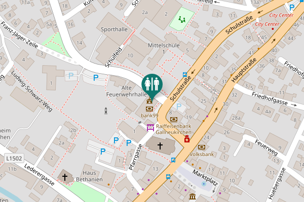 Map showing location of Reichenauer Straße 1 Toilet