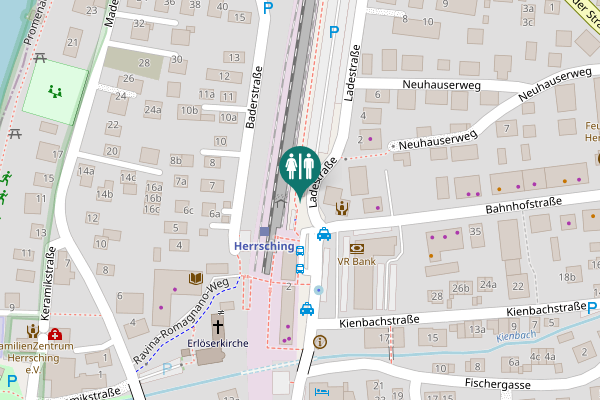Map showing location of Ladestraße Toilet