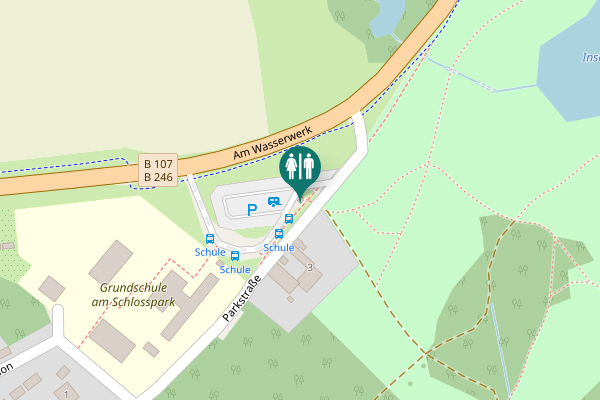 Map showing location of Parkstraße 3 Toilet