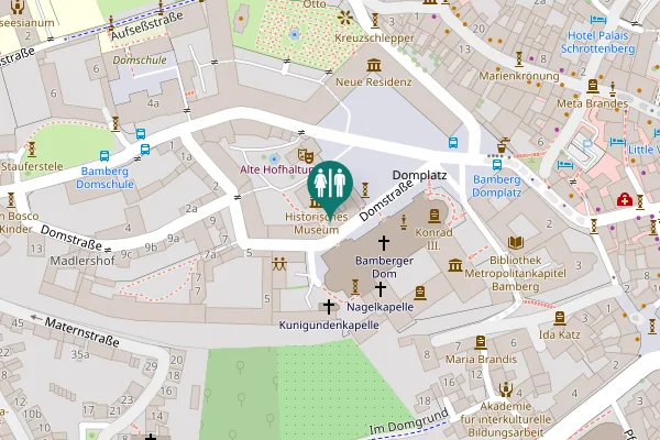 Map showing location of Domplatz 7 Toilet