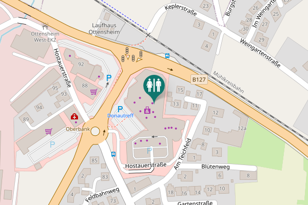 Map showing location of Hostauerstraße 62-68 Toilet