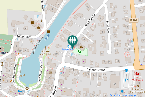 Map showing location of Neue Straße 4 Toilet