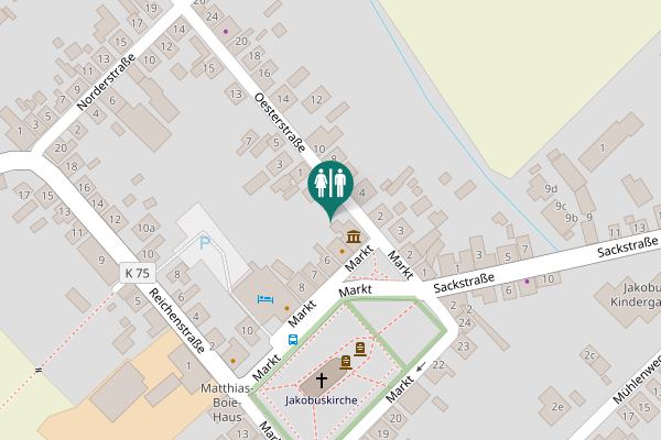 Map showing location of Markt 4 Toilet