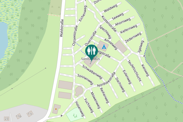 Map showing location of Waldstraße 12 Toilet