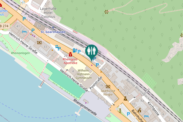 Map showing location of Bahnhofstraße 22 Toilet