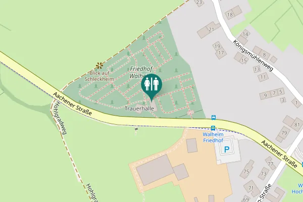 Map showing location of Aachener Straße Toilet
