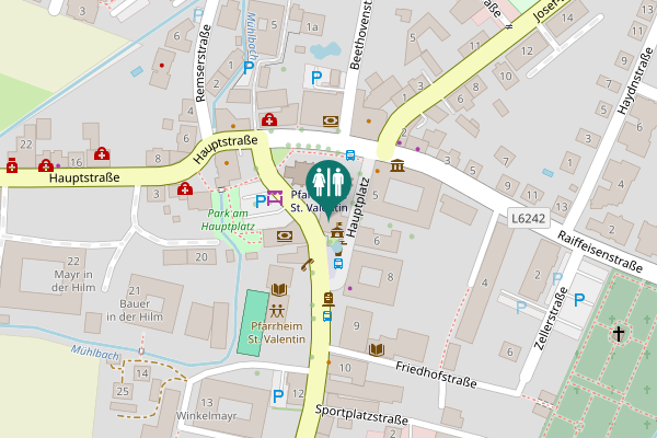 Map showing location of Hauptplatz 7 Toilet