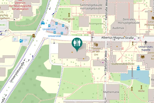 Map showing location of Albertus-Magnus-Straße 4 Toilet