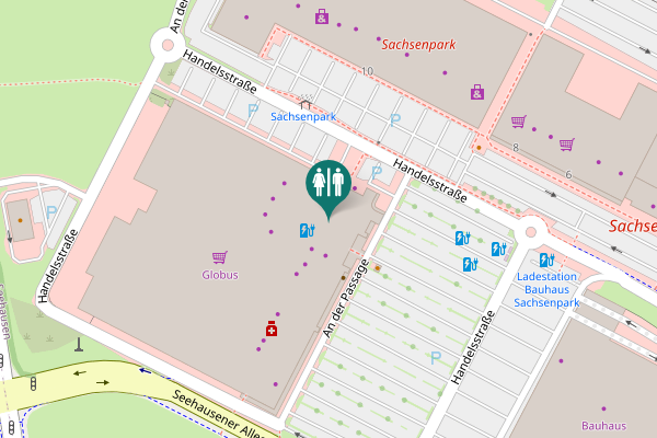 Map showing location of An der Passage 1 Toilet