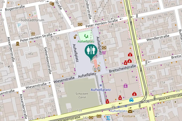 Map showing location of Aufseßplatz 19u Toilet