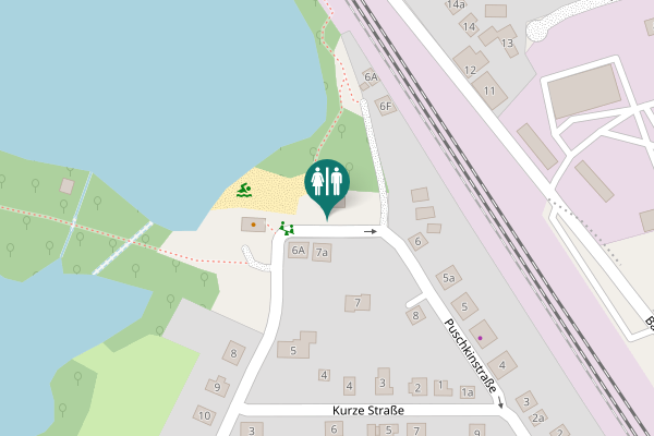 Map showing location of Puschkinstraße 7a Toilet
