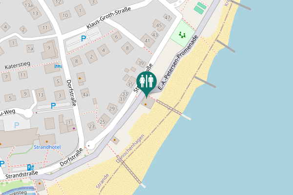 Map showing location of E.-A.-Petersen-Promenade Toilet
