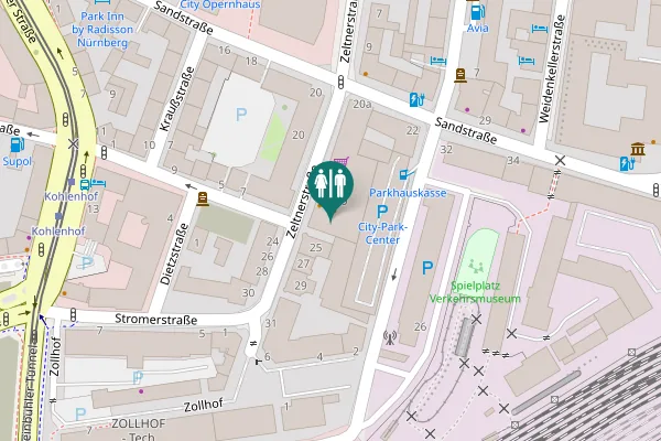 Map showing location of Zeltnerstraße 19 Toilet