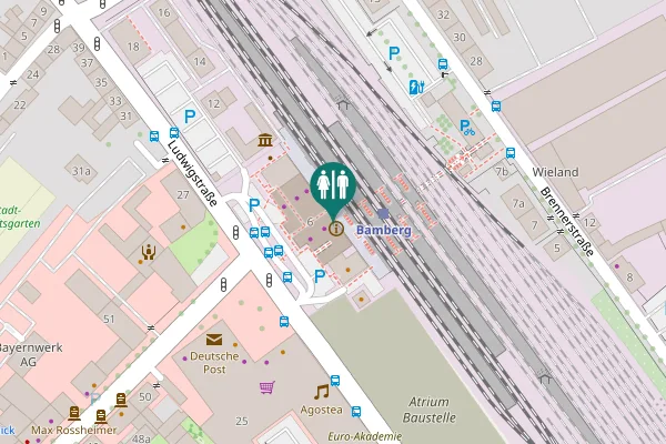Map showing location of Ludwigstraße 6 Toilet