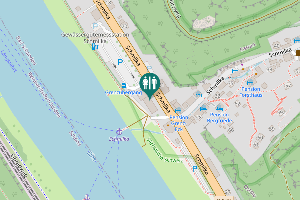 Map showing location of Schmilka 22 Toilet