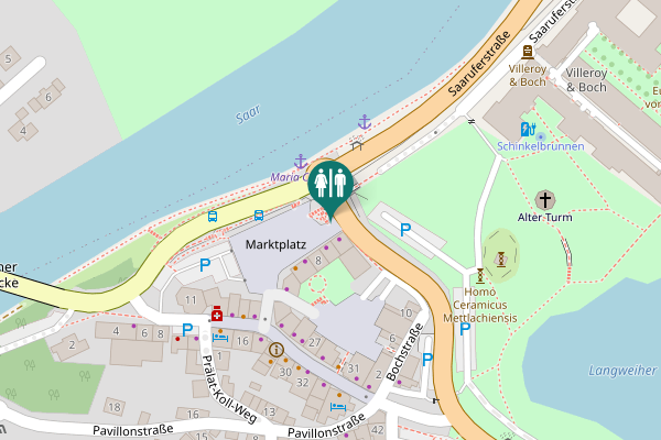 Map showing location of Marktplatz 10 Toilet