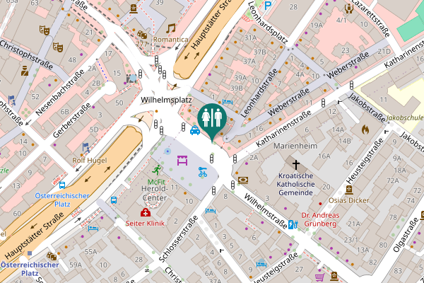 Map showing location of Wilhelmstraße Toilet