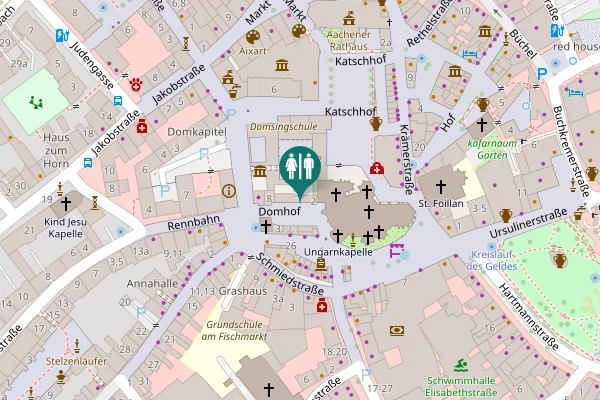 Map showing location of Domhof 4a Toilet