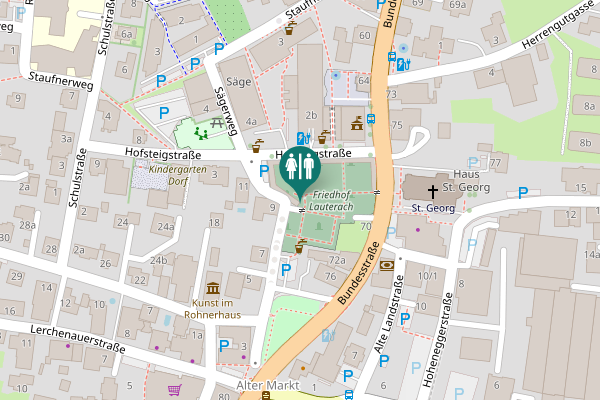 Map showing location of Schmiedgasse Toilet