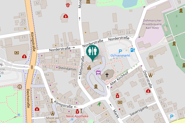 Map showing location of Alter Kirchhof 4-5 Toilet