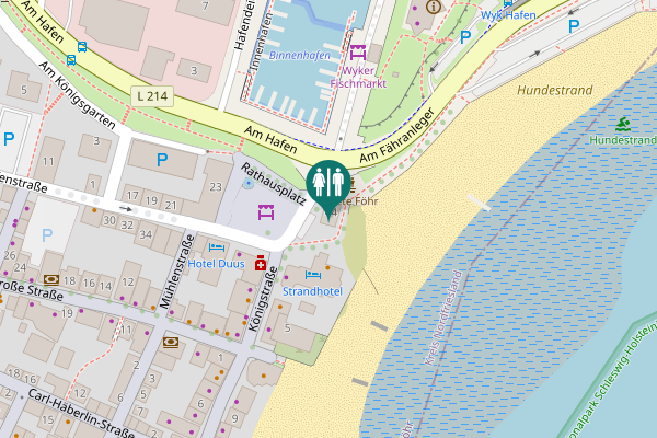 Map showing location of Hafenstraße 44 Toilet