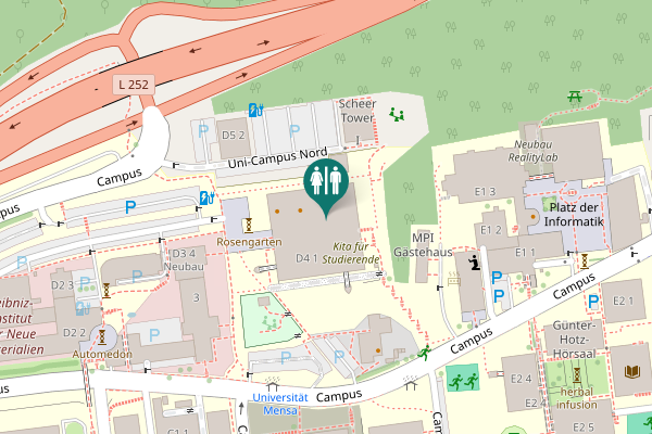 Map showing location of Campus D4 1 Toilet