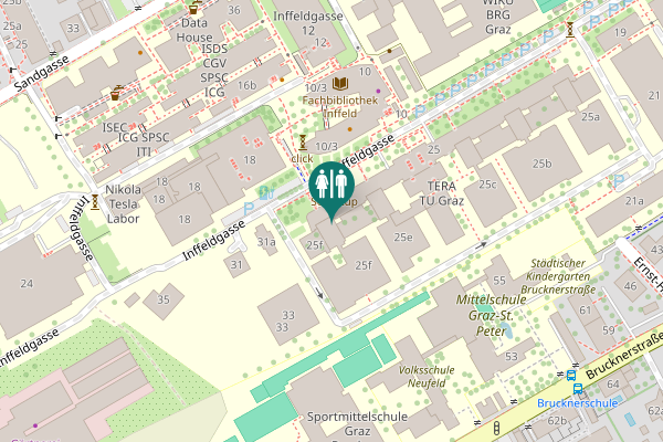 Map showing location of Inffeldgasse 25f Toilet