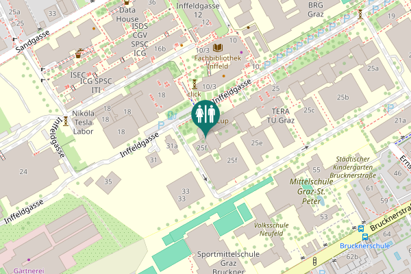 Map showing location of Inffeldgasse 25f Toilet