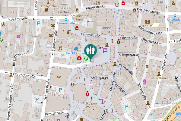 Map showing location of 1 Toilet