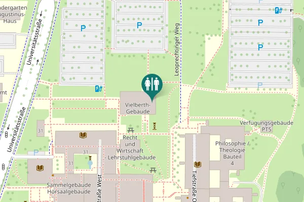 Map showing location of Universitätsstraße 31 Toilet