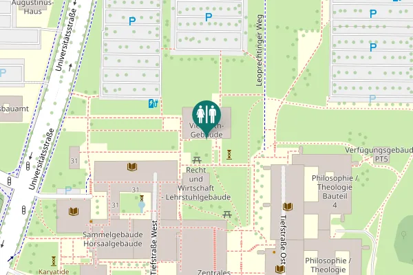 Map showing location of Universitätsstraße 31 Toilet