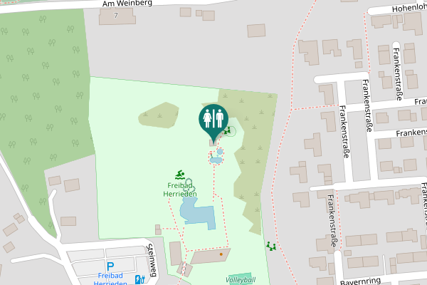 Map showing location of Steinweg Toilet