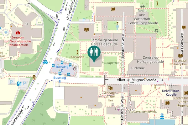 Map showing location of Universitätsstraße 31 Toilet