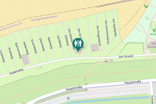 Map showing location of Sanitärhaus 1