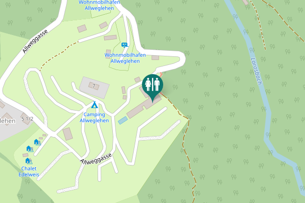 Map showing location of Allweggasse 4 Toilet